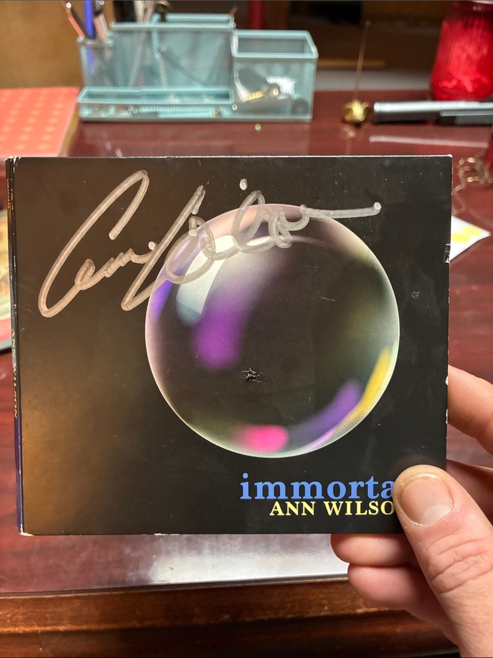 Ann Wilson CD - 'Immortal' Back Cover with Iridescent Bubbles
